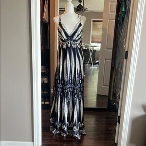 (3 for$24) Blue and White Maxi Dress